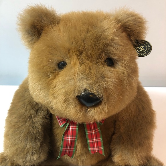 24K Polar Puff Special Effects 5718 Deedee Brown Bear 13" Plush Bow Ear Tag 1989 - Picture 3 of 16